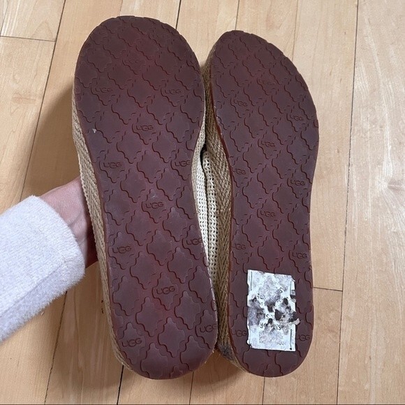 UGG Catrin Crochet Slip-ons  Textile and Nubuck Flats  in Chestnut 10 NWOB - Picture 5 of 8